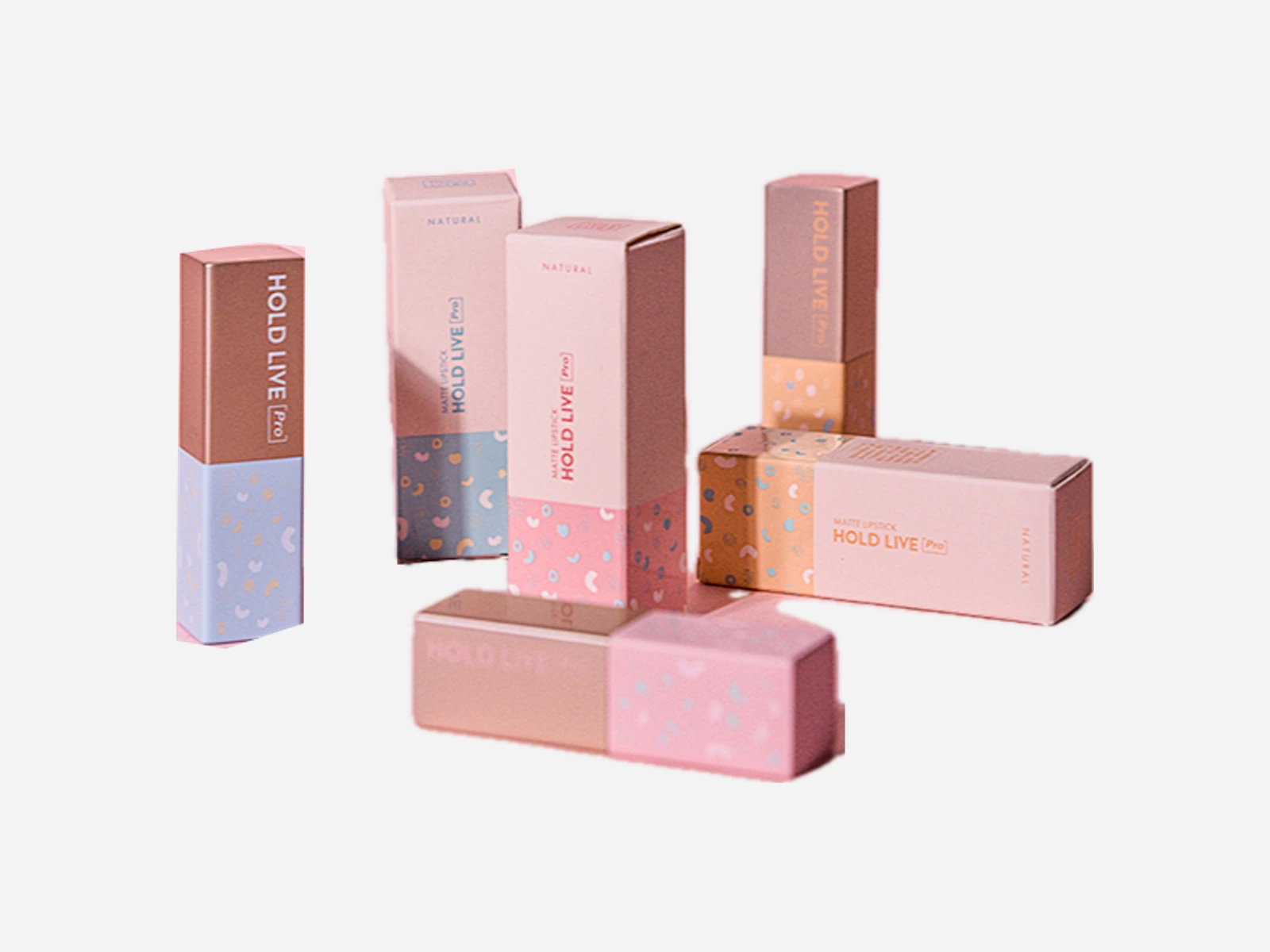 Printed lipstick and makeup folding cartons