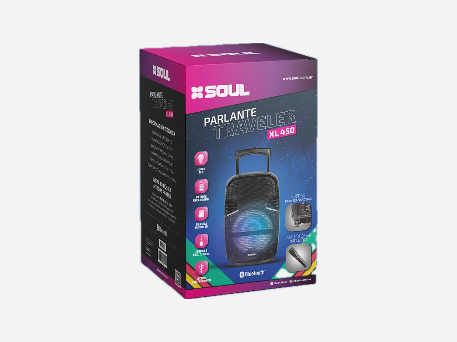 Printed retail carton for a portable speaker