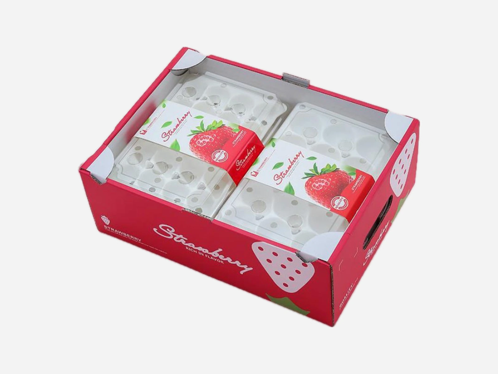 Strawberry carrier carton with inner punnet compartments